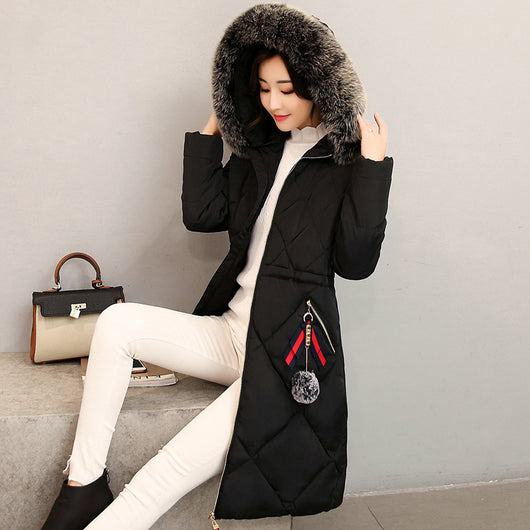 Abrigo Acolchado Largo Estilo Coreano para Mujer - Image 8