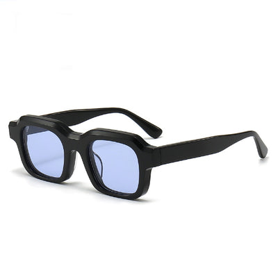 Gafas de Sol Acetato Grueso con Degradado de Color y Costuras Decorativas - Image 11