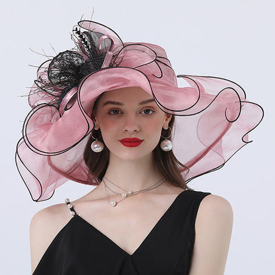 Sombrero de Ala Ancha con Diseño Floral para Mujer - Estilo Urbano - Image 4
