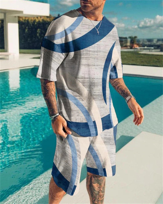 Conjunto Masculino Coreano con Estampado 3D - Traje Casual de Dos Piezas - Image 13