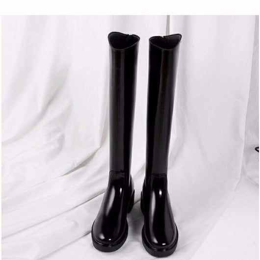 Botas Martin de Cuero con Tacón Grueso hasta la Rodilla - Image 4