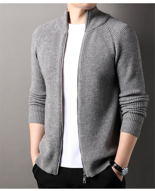 Cardigan Casual Cuello Alto Versátil para Hombre - Image 13