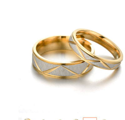 Anillo de Pareja en Acero Titanio Chapado en Oro 24K - Image 10