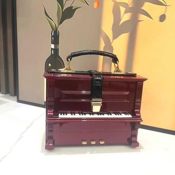 Bolso Bandolera Acrílico con Diseño Piano