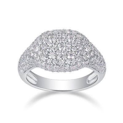 Anillo de Plata Esterlina S925 con Moissanita para Hombre - Estilo Hip Hop - Image 8