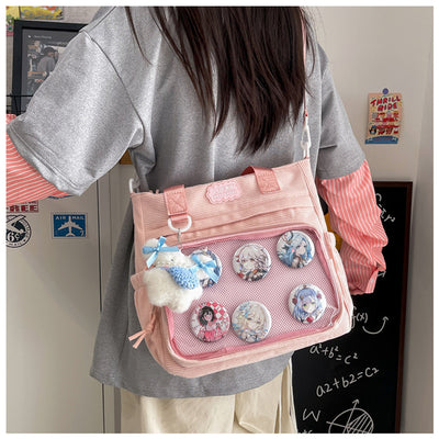 Bolsa Crossbody Transparente de Gran Capacidad Estilo Japonés para Estudiantes - Image 45
