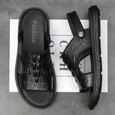 Sandalias de Cuero para Hombre - Diseño Europeo Elegante para Playa y Exterior - Image 3