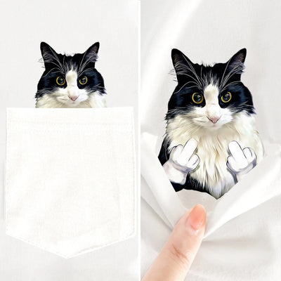 Playera Gráfica para Mujer con Diseño de Gato Descarado - Image 7