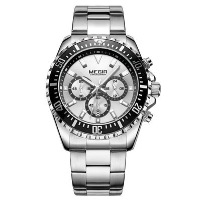 Reloj Cronógrafo Multifuncional para Hombre con Correa de Acero Sólido - Image 4