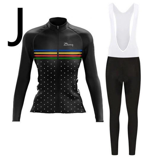 Conjunto Ciclista de Manga Larga con Culotte: Jersey y Pantalón Acolchado para Ciclismo y Trail - Image 23