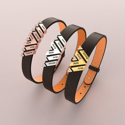 Pulsera de Cuero Personalizada con Sistema de Cierre Ajustable - Image 30