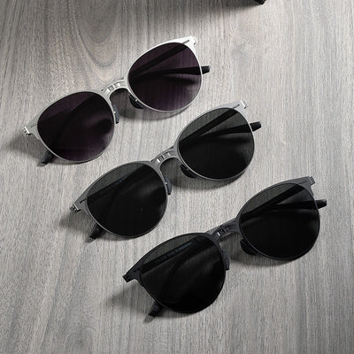 Gafas de Sol Vintage Plegables para Hombre en Acero Inoxidable - Image 36