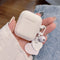 Funda Protectora AirPods Blanco Lechoso Compatible con Apple