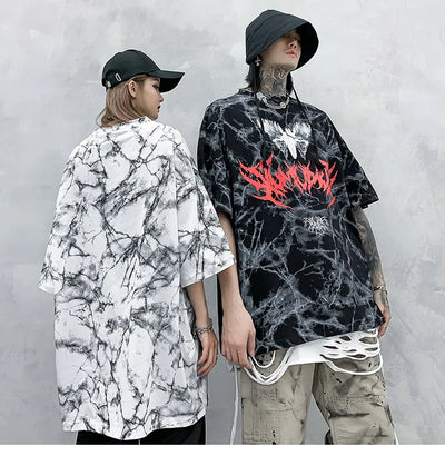 Playera Gráfica Efecto Humo Sucio - Image 8