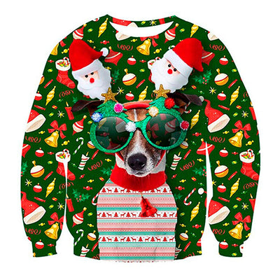 Sudadera Cuello Redondo con Estampado Digital de Perro - Image 20