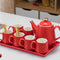 Diamond China Rojo Plano Plate