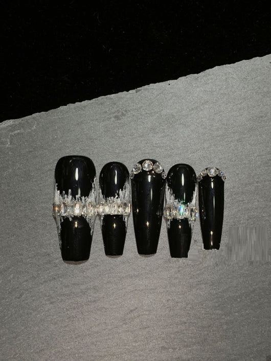 Uñas Postizas de Circón Premium - Estilo Europeo Elegante para Mujer - Image 9