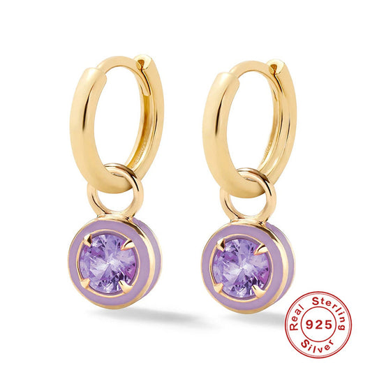 Aretes de Plata 925 con Cristales de Colores - Image 6