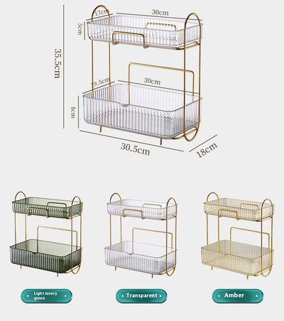 Organizador de Cosméticos y Accesorios de Baño con Estantes Dobles - Image 26