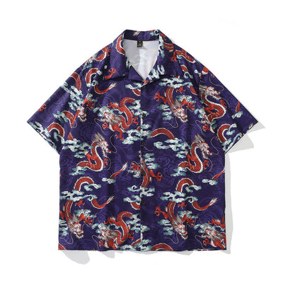 Camisa Retro Estampado Floral para Hombre - Image 13