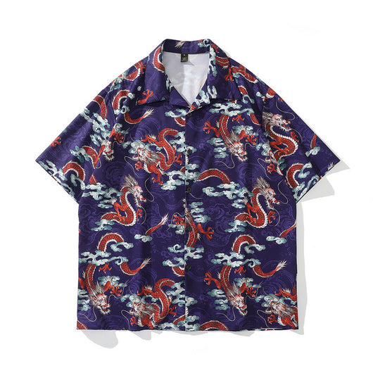 Camisa Retro Estampado Floral para Hombre - Image 13