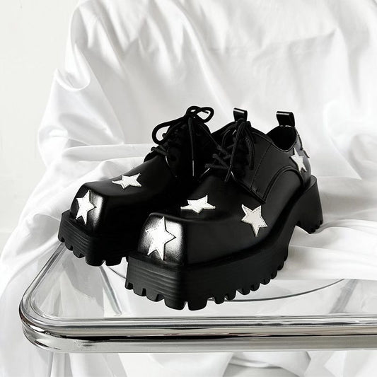Zapatos de Plataforma con Altura Integrada - Diseño Cuadrado Versátil