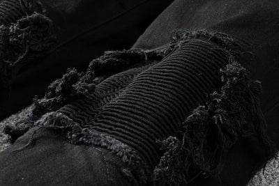 Jeans Negros de Hombre con Parches - Diseño Minimalista - Image 11