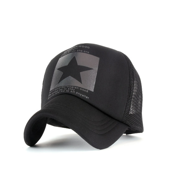 Gorra de Béisbol con Estampado de Estrella de Cinco Puntas