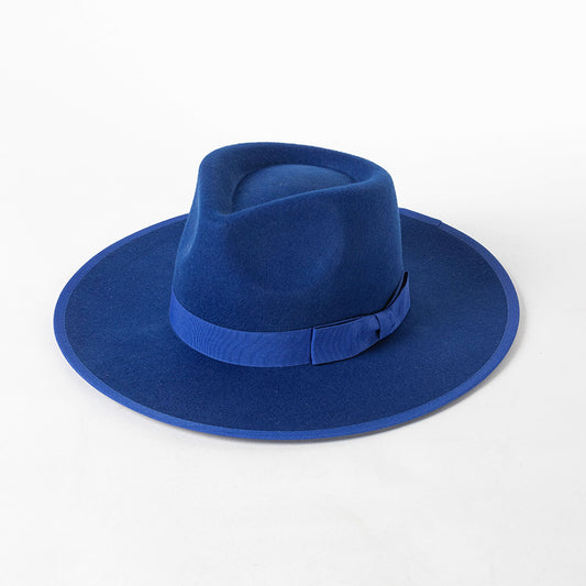 Sombrero de Lana Retro Jazz con Lazo y Corona Elegante - Image 2