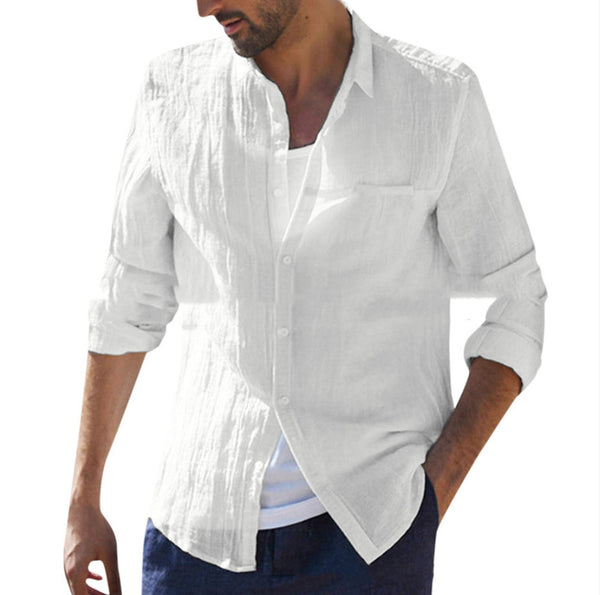 Cardigan de Algodón Manga Larga para Hombre