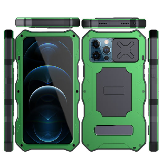 Funda Protectora 3 en 1 con Espejo y Soporte Metálico para iPhone - Image 4
