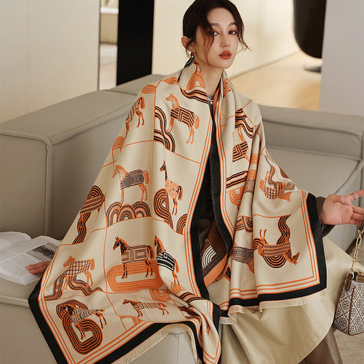 Bufanda Térmica Estudiante de Cachemira Sintética - Abrigo Grueso Regulable - Image 4