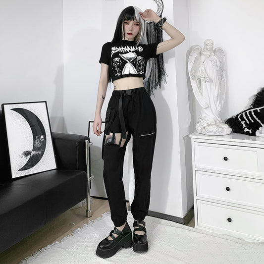 Overol Deshilachado con Cutouts para Mujer - Estilo Europeo y Americano
