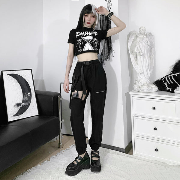 Overol Deshilachado con Cutouts para Mujer - Estilo Europeo y Americano