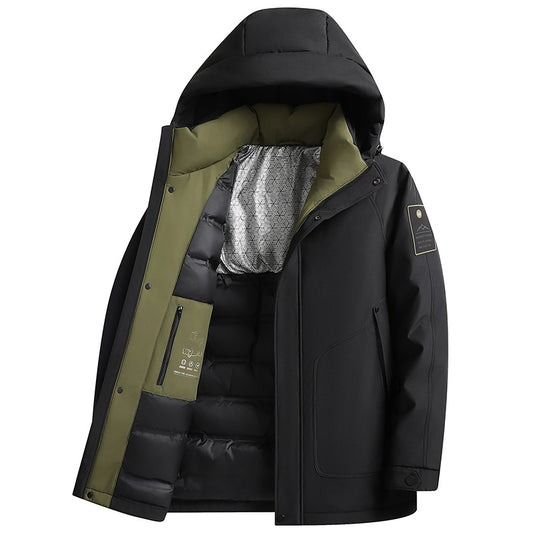 Chaqueta Impermeable con Capucha de Plumón de Pato Blanco - Image 2