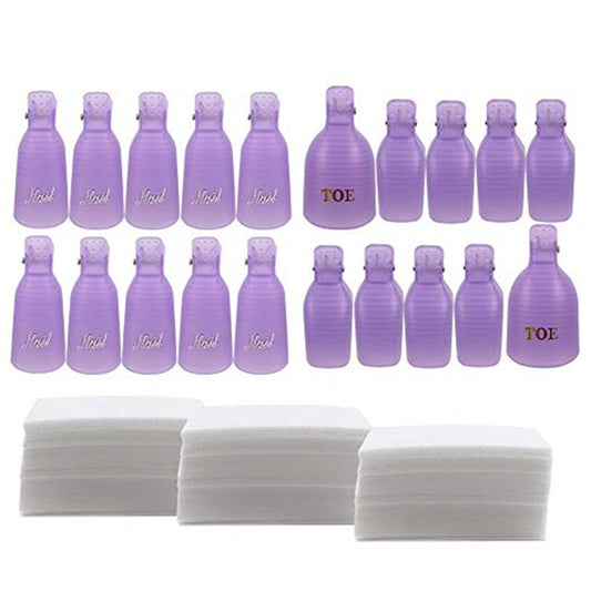 Kit Completo de Removedor de Esmalte con Pinzas y Adhesivo
