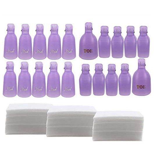 Kit Completo de Removedor de Esmalte con Pinzas y Adhesivo
