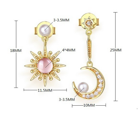 Aretes de Topacio Cristal Temperamento Coreano - Image 6