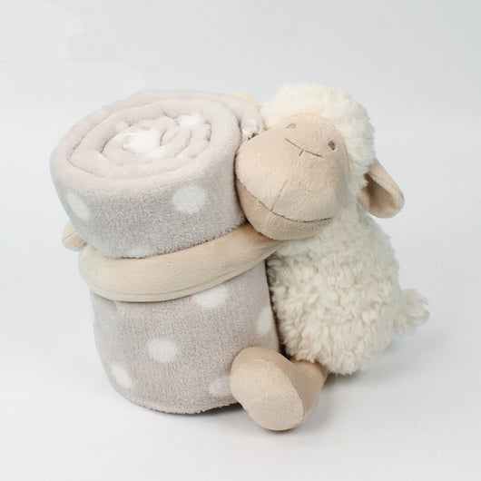 Ovejita Blanca de Peluche con Manta - Juguete Reconfortante para Bebés - Image 6