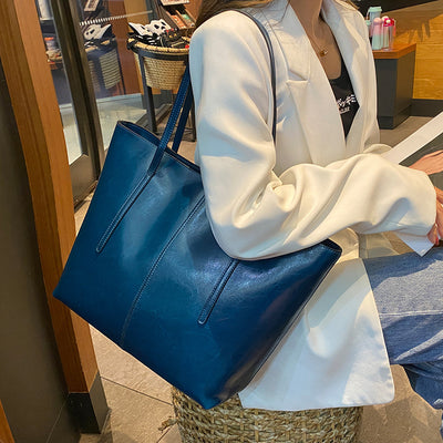 Bolso Tote de Cuero Encerado para Mujer - Bolsa de Hombro Elegante y Versátil - Image 3