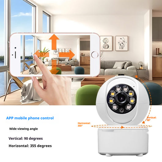 Cámara de Seguridad Panorámica HD 1080p con Bluetooth y Doble Iluminación - Image 8