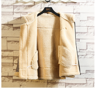 Chaqueta Casual de Lana de Cordero y Algodón con Capucha para Hombre - Image 20