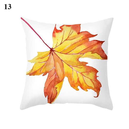 Funda de Almohada Estampado Arce y Calabaza Thanksgiving con Tela Melocotón - Image 12