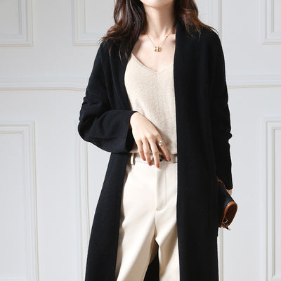 Cardigan Largo de Lana Tejida para Mujer - Image 12