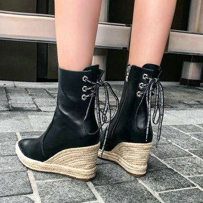 Botines Tejidos con Tacón Alto y Punta Afilada - Calidez y Elegancia - Image 7