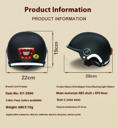 Casco Inteligente con Bluetooth, Control por Voz y Luz de Alerta - Image 8