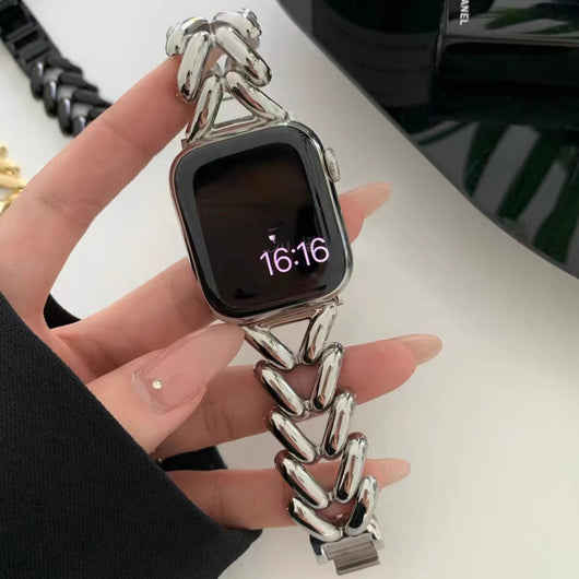 Correa Metálica de Cadena Denim para Apple Watch 1 a 8 - Image 10