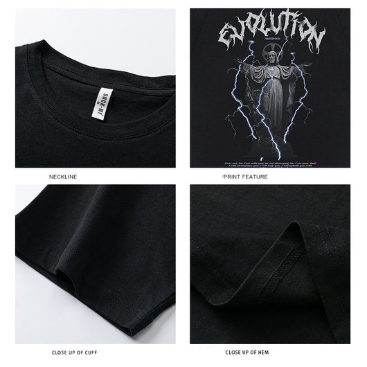 Camiseta Estampado Jesús Retro Americano - Image 7