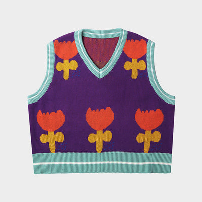 Suéter Coreano Otoñal con Estampado Floral - Estilo Universitario - Image 18
