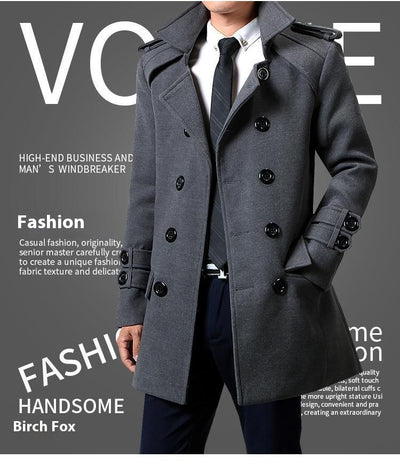 Abrigo Largo Slim Fit Estilo Coreano para Hombre - Image 10